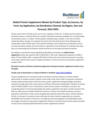 Global Protein Supplement Market by Product Type, by Sources, by Form, by Application, by Distribution Channel, by Regio