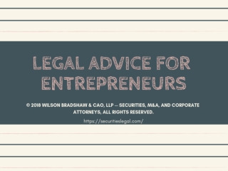 legal advice for entrepreneurs