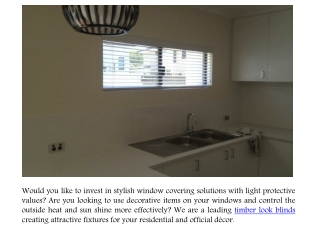 Timber look Blinds