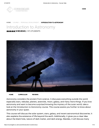 Introduction to Astronomy - Course Gate