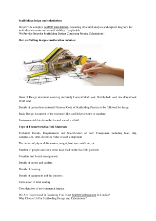 Scaffold Calculations