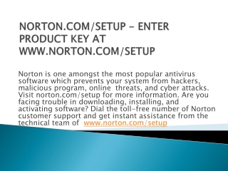 NORTON.COM/SETUP - NORTON ACTIVATION SETUP