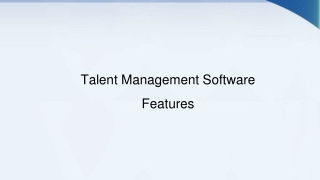 Talent Management Software Features