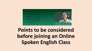 Spoken English Classes Online