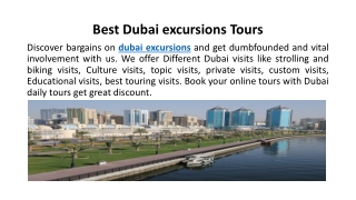 Best Dubai excursions Tours