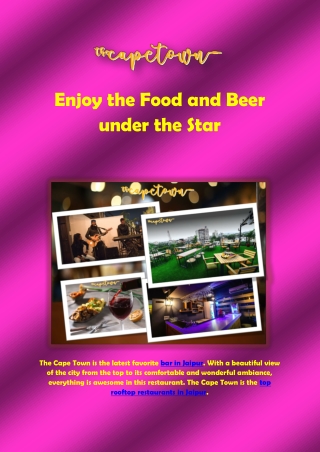 Enjoy the Food And Beer Under The Star