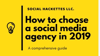 How to Choose a Social Media Agency in 2019