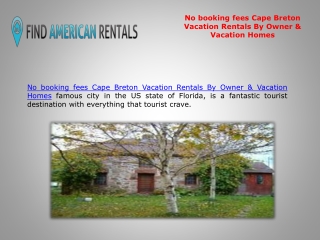 No booking fees Cape Breton Vacation Rentals By Owner & Vacation Homes