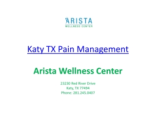 Katy TX Pain Management