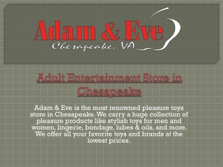 Adult Entertainment Store in Chesapeake