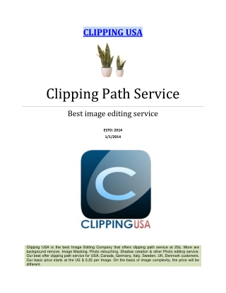 Clipping Path Service