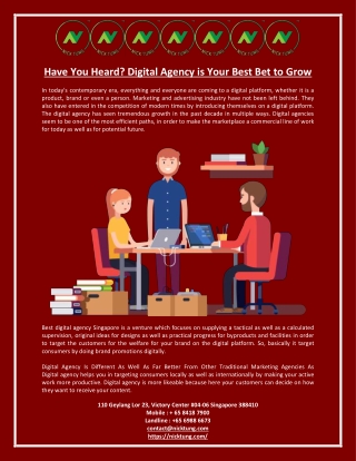 Have You Heard? Digital Agency is Your Best Bet to Grow