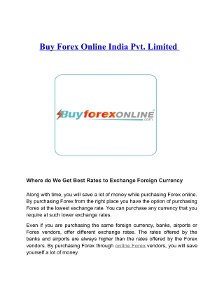 Where do we get best rates to exchange foreign currency