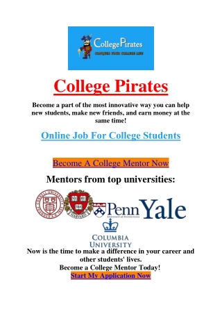 Online Jobs For College Students – College Pirates