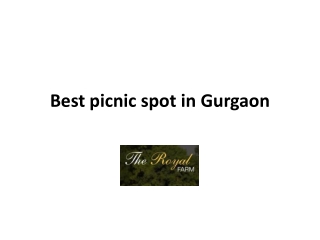 Best Picnic Spot in Gurgaon