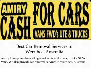 Best Car Removal Services in Werribee, Australia