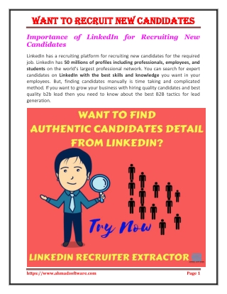 Importance of LinkedIn for Recruiting New Candidates