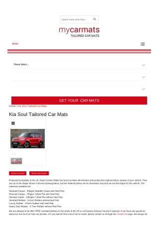 Tailored Kia Soul Car Mats – Custom Car Mats | Rubber Car Mats