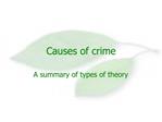 Causes of crime