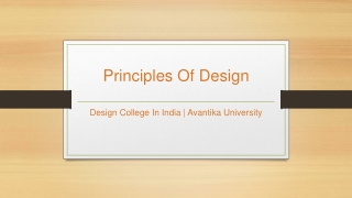 Principles of Design - Design College in India - Avantika University
