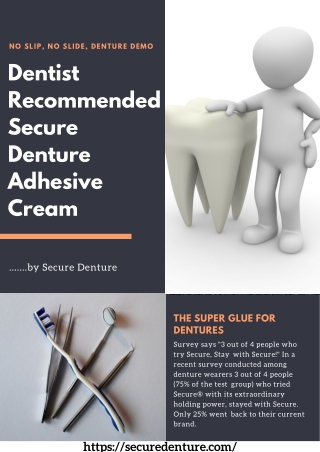 Dentists recommended Secure Denture Adhesive Cream