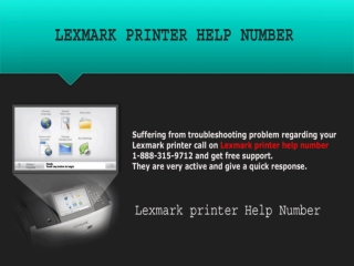 Lexmark printer support number