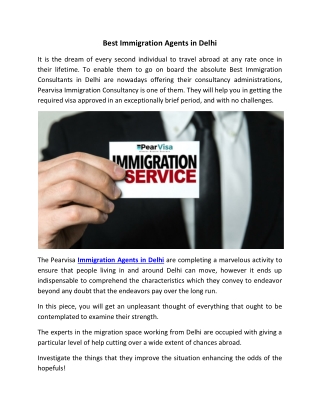 Best Immigration Agents in Delhi