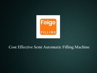 Semi Automatic Liquid Fillers