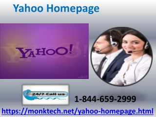 Eliminate the technical snags of Yahoo Homepage 1-844-659-2999 with us