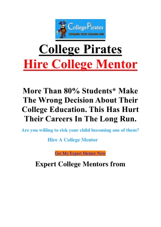 Hire A College Mentor – College Pirates