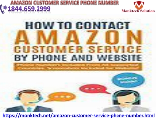 Get an easy solution through Amazon customer service phone number 1844.659.2999