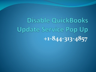 Disable QuickBooks Update Service Pop Up