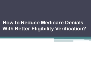 Verify Medicare Eligibility – pVerify