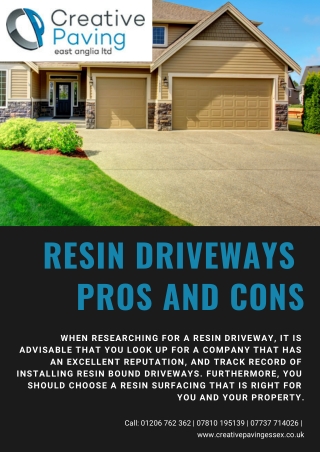 Resin Driveways Pros and Cons