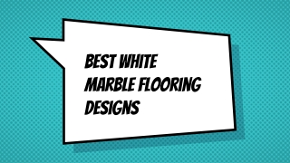 Best White Marble Flooring Designs 2019
