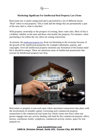The Services of a Real Property Law Firm