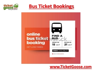 Bus Ticket Bookings