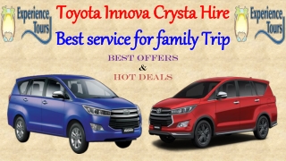 Toyota innova crysta on Rent in Delhi