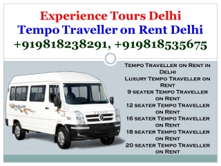 Tempo Traveller on Rent in Delhi