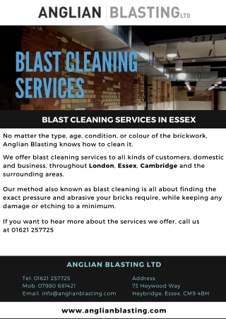 Blast Cleaning Services - Anglian Blasting