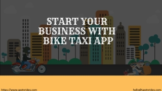 Start Your Bike Taxi Business with SpotnRides