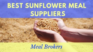Get Best Sunflower Meal from Meal Brokers