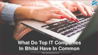 What Do Top IT Companies In Bhilai Have In Common