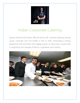 Best Indian Corporate Catering Service