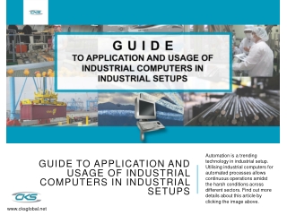 Guide to Application and Usage of Industrial Computers in Industrial Setups