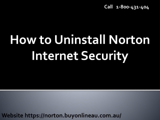 How to Uninstall the Norton Internet Security?