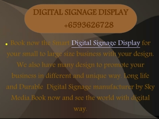 Advertising Digital Signage Singapore