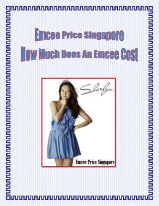 Emcee Price Singapore - How Much Does An Emcee Cost