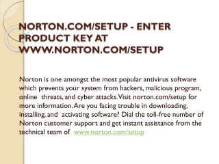 NORTON.COM/SETUP - NORTON ACTIVATION SUPPORT