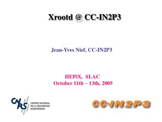 Jean-Yves Nief, CC-IN2P3